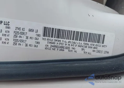 2011 Chrysler Town & Country Touring-L from USA, damaged, VIN 2A4RR8DG4BR616693